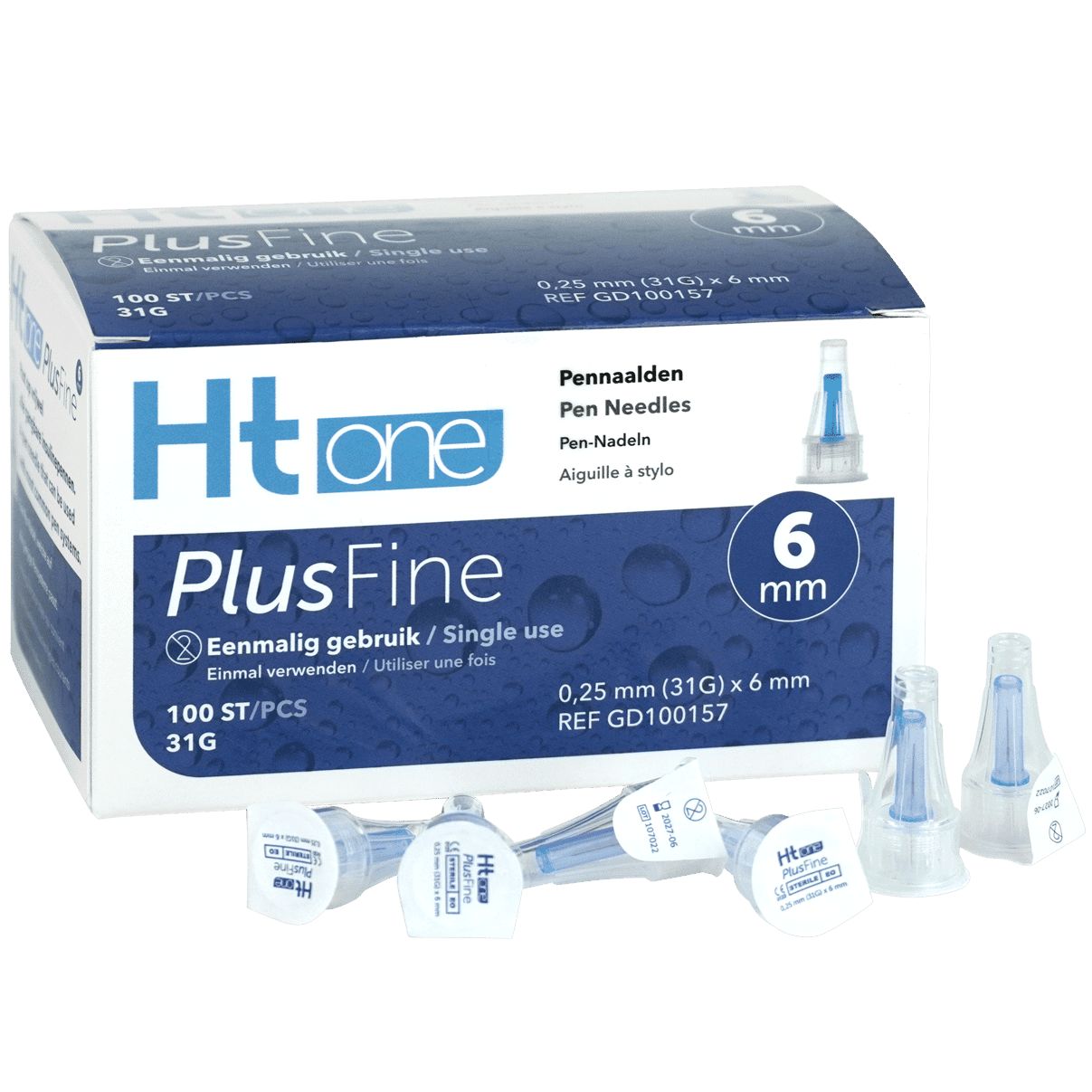 Ht One - PlusFine Aghi per Penna 6 mm (31G) - per penne da insulina
