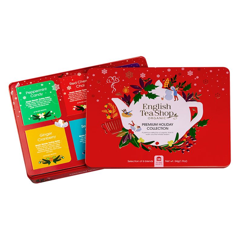 ETS - Wintertee-Kollektion in Metalldose Premium Holiday Collection Rot bio