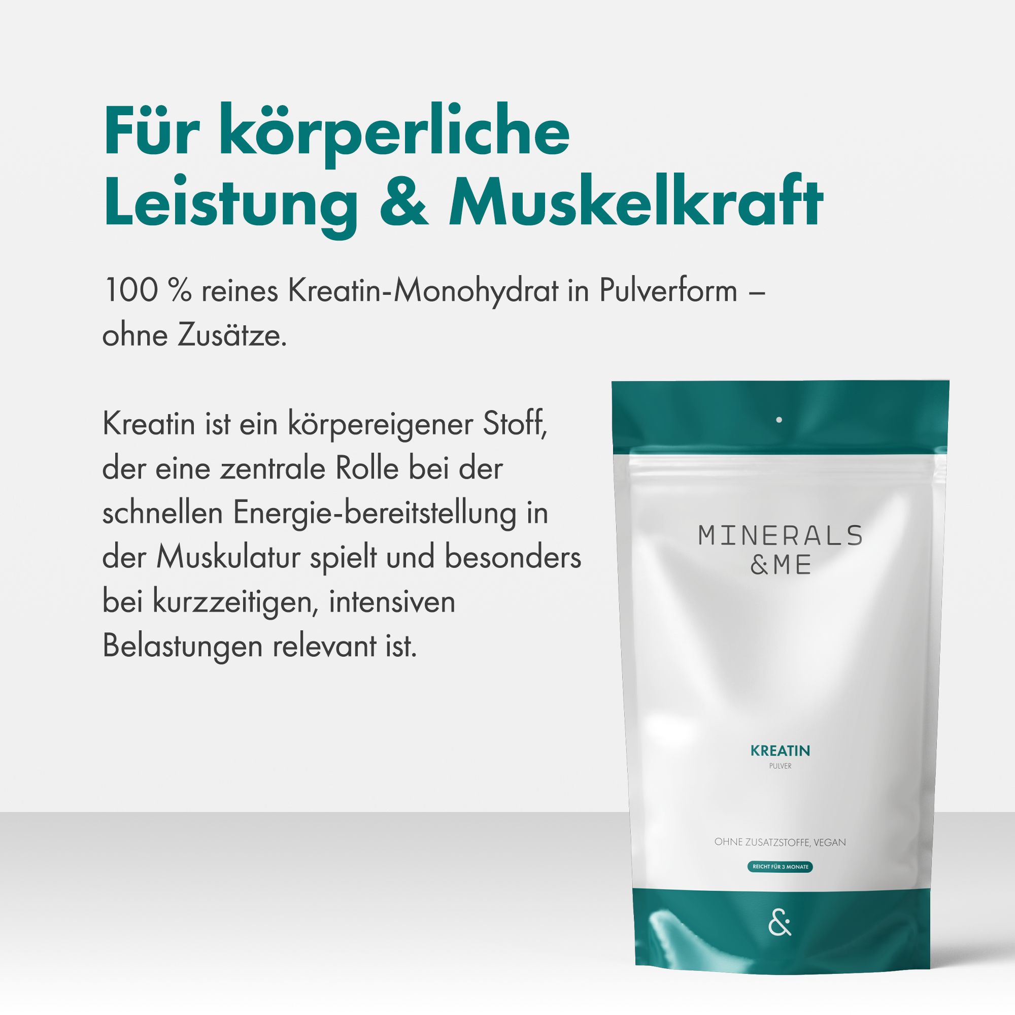 MINERALS & ME® Kreatin Pulver