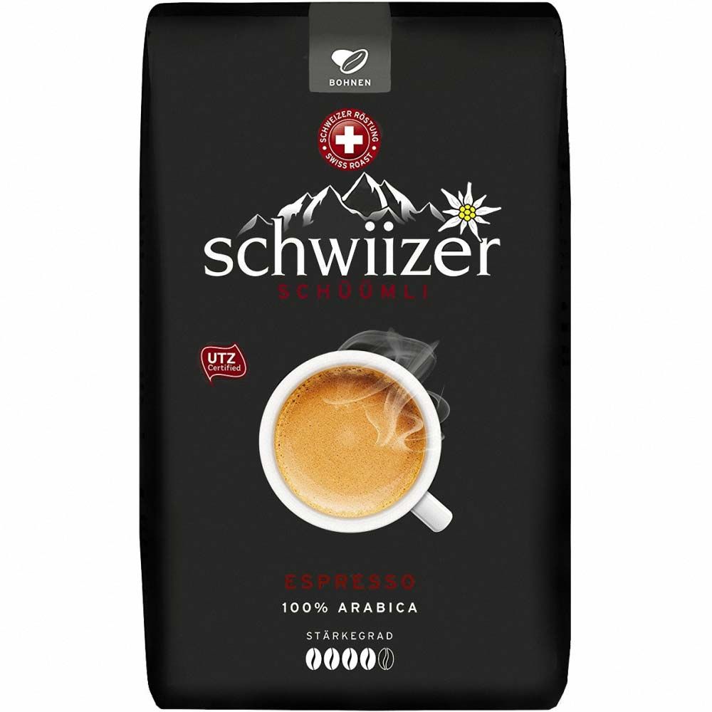Schwiizer Schüümli Espresso ganze Bohne