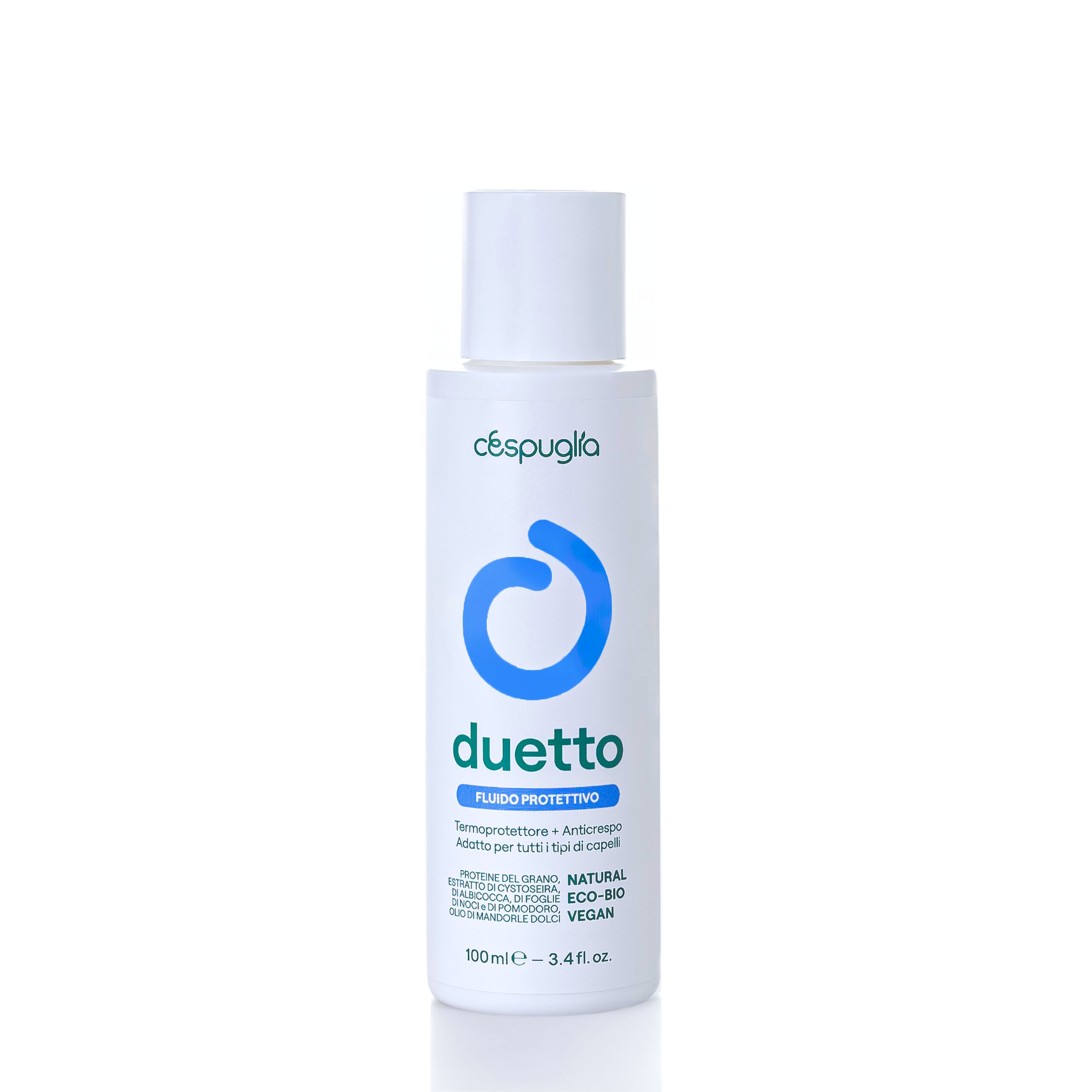 Cespuglia - Duetto Fluido Protettivo Termoprotettore Anti-crespo, Bio Vegan 100ml