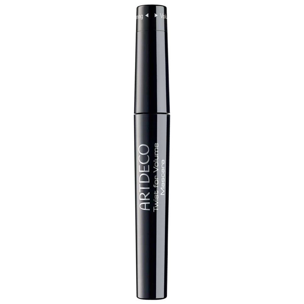 Artdeco Twist for Volume Mascara. Geschlossene schwarze Mascara-Tube. Aufschrift: ARTDECO, Twist for Volume Mascara.