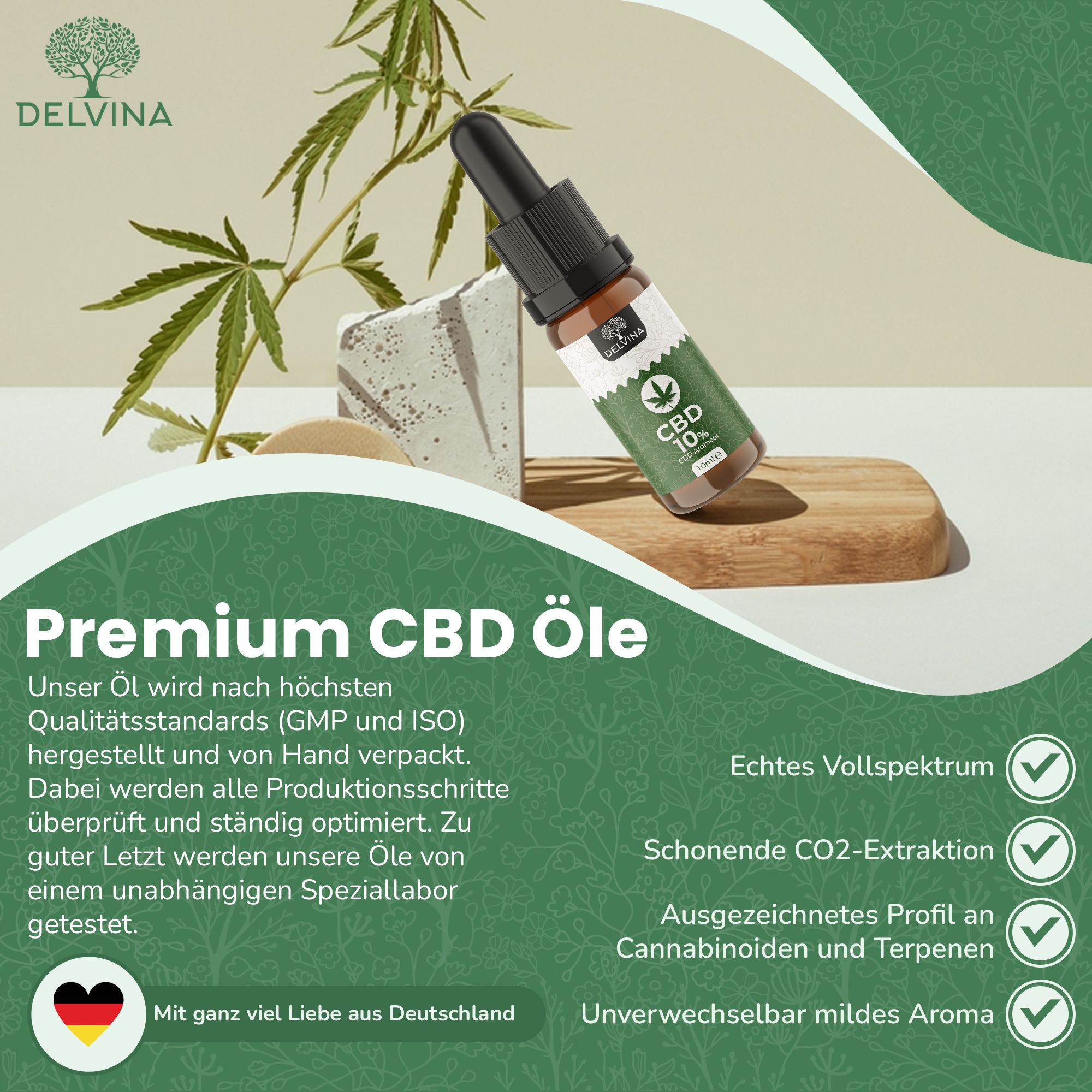 Delvina CBD Öl 10% Vollspektrum
