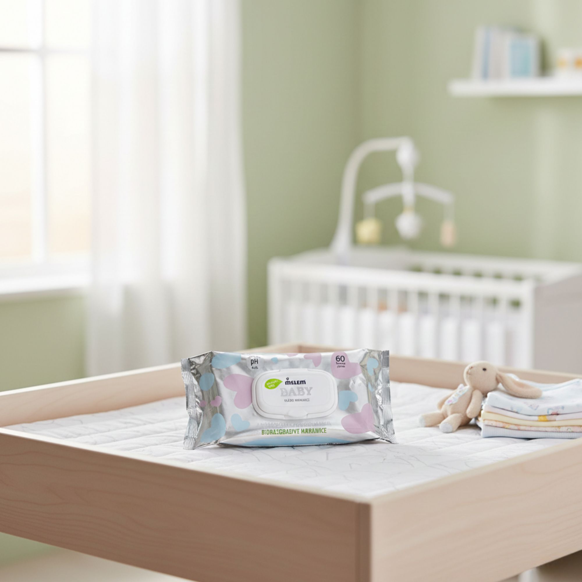 Melem Baby Feuchttücher – 100 % biologisch abbaubar 60 Stck