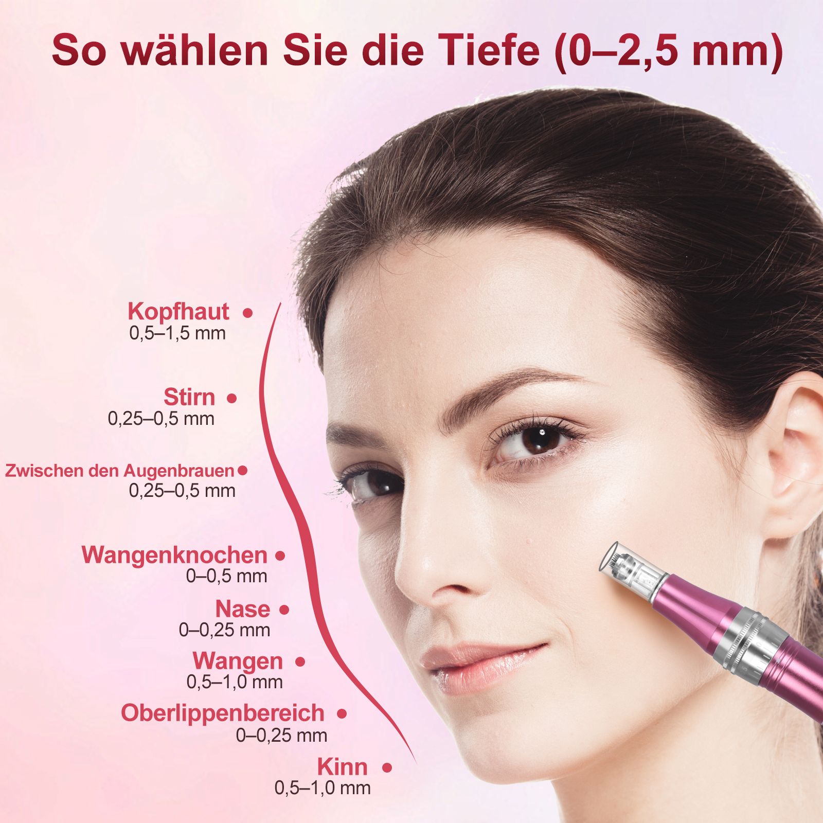 COOL-i Derma Pen mit 7 LED Farben, Mikroneedling Gerät mit 9 Stufen, LCD & 12 Patronen,V2