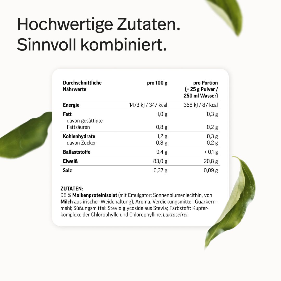 edubily® Whey Protein Isolat aus irischer Weidehaltung Pistazie