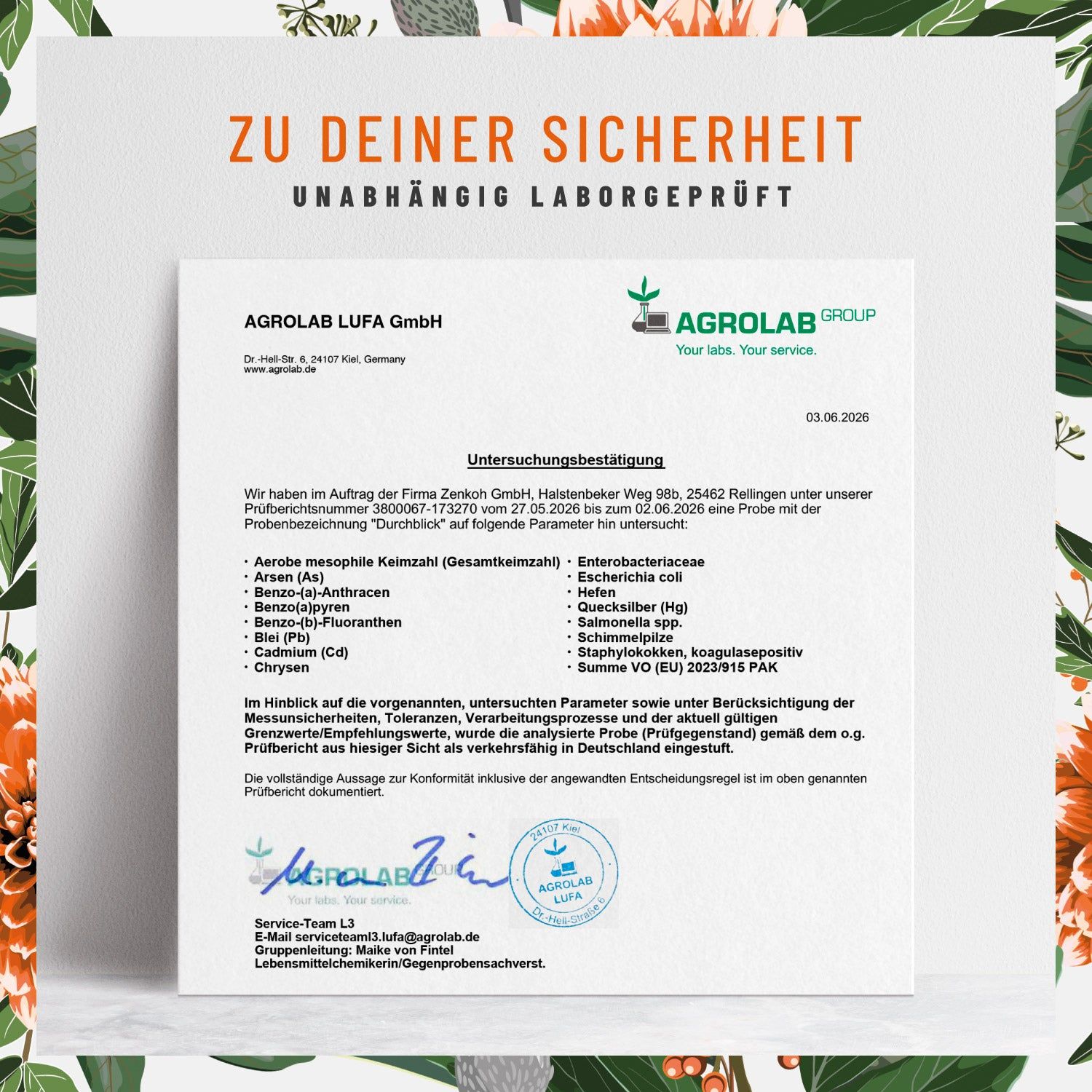 Augenvitamine: Flasche und detaillierte Nährwertangaben, Inhaltsstoffe und PETA Approved Siegel.