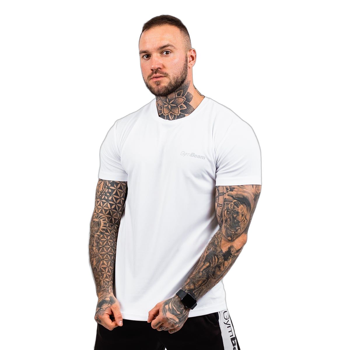 GymBeam T-Shirt Herren TRN regular Kurzarm in Weiß 1 St