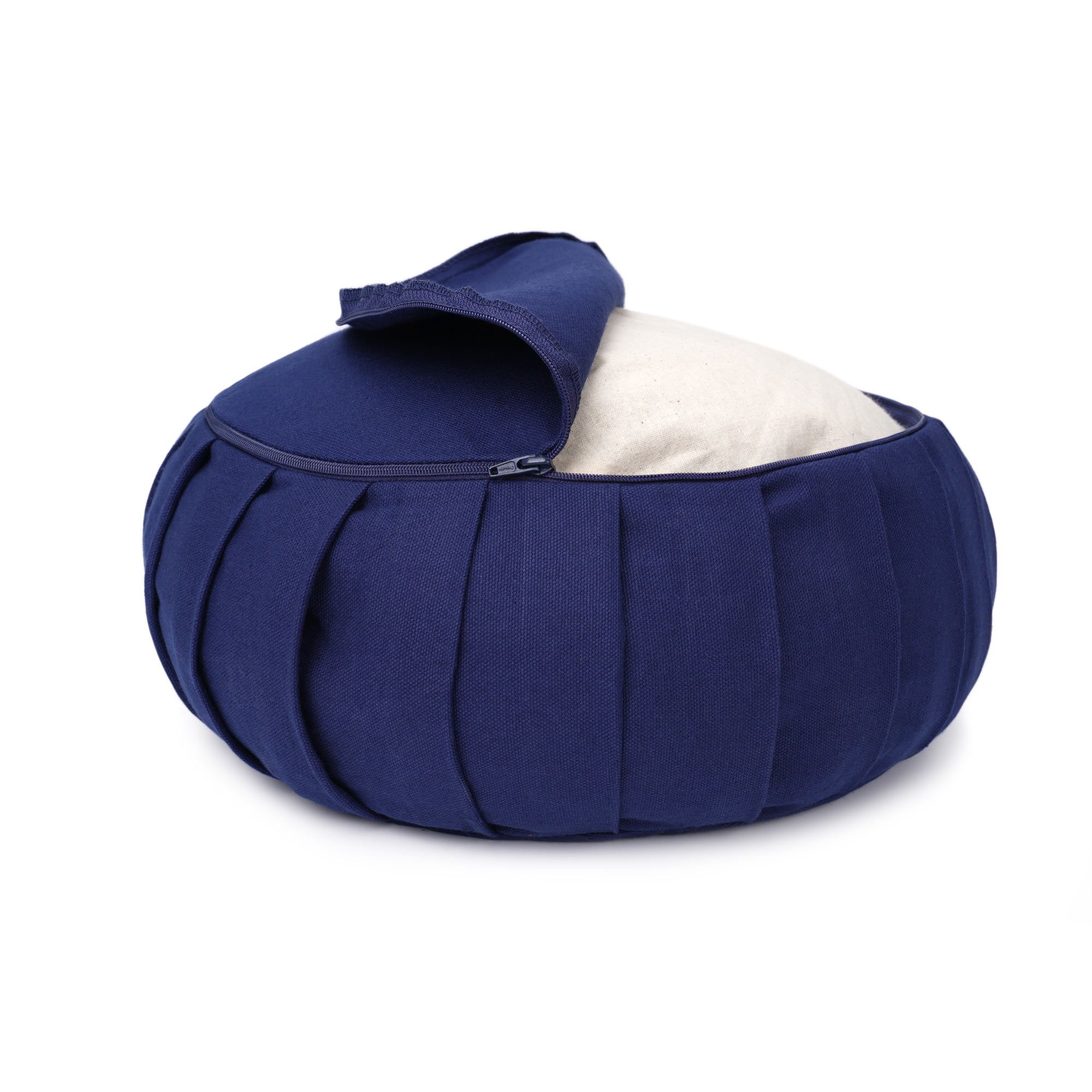 yogabox Meditationskissen / Yogakissen Zafu BASIC mit ZIP - dunkelblau - 31 x 31 x 15,0 cm