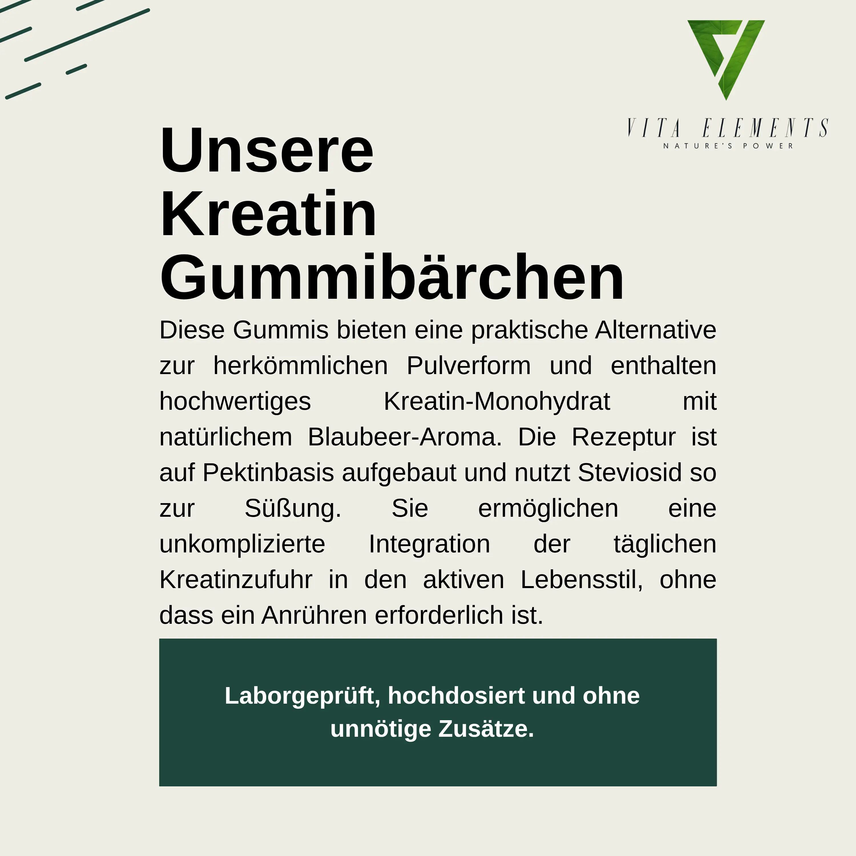 Vita Elements Kreatin Monohydrat Gummibärchen