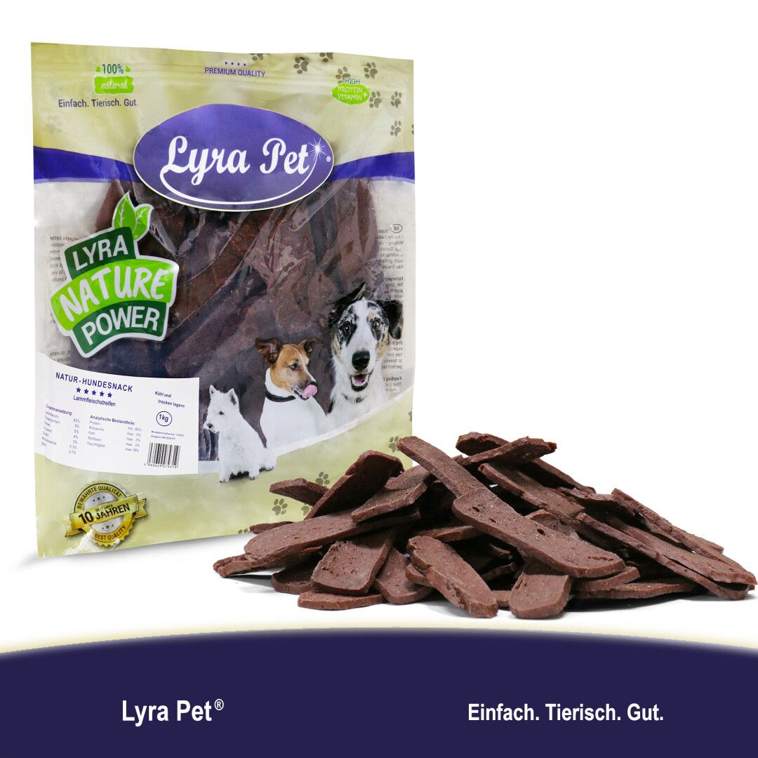 Lyra Pet® Lammfleischstreifen 1 kg Futter