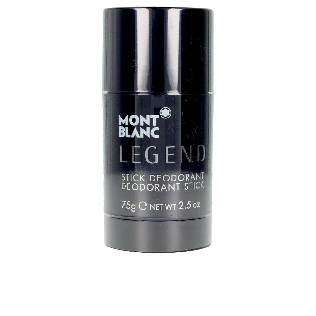 Schwarzer Montblanc Legend Deodorant Stick. Produktname und Logo deutlich sichtbar. Gewicht: 75g.