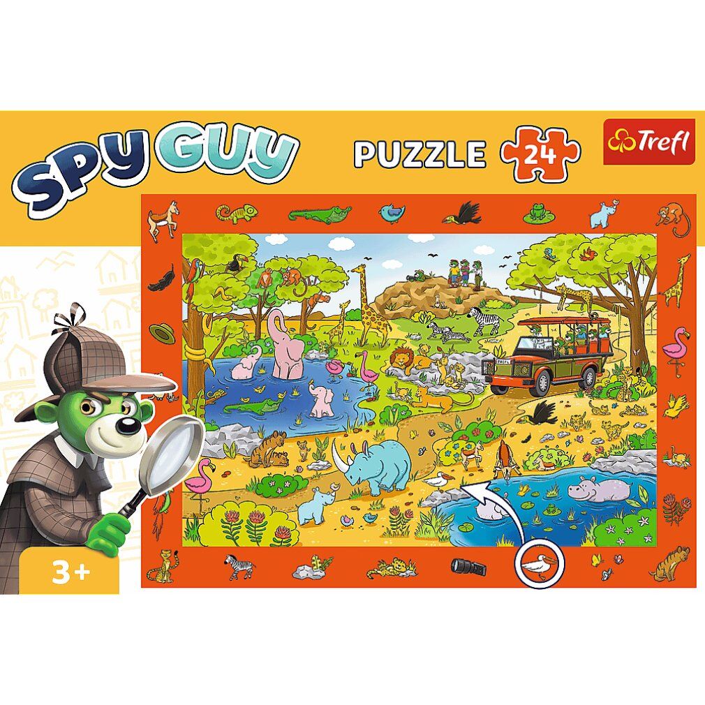 trefl Picture Search Puzzle Spy Guy: Safari 24 Teile