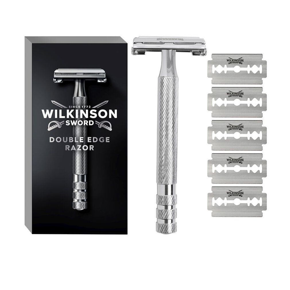 Wilkinson Sword Double Edge Rasierer mit 5 Ersatzklingen.