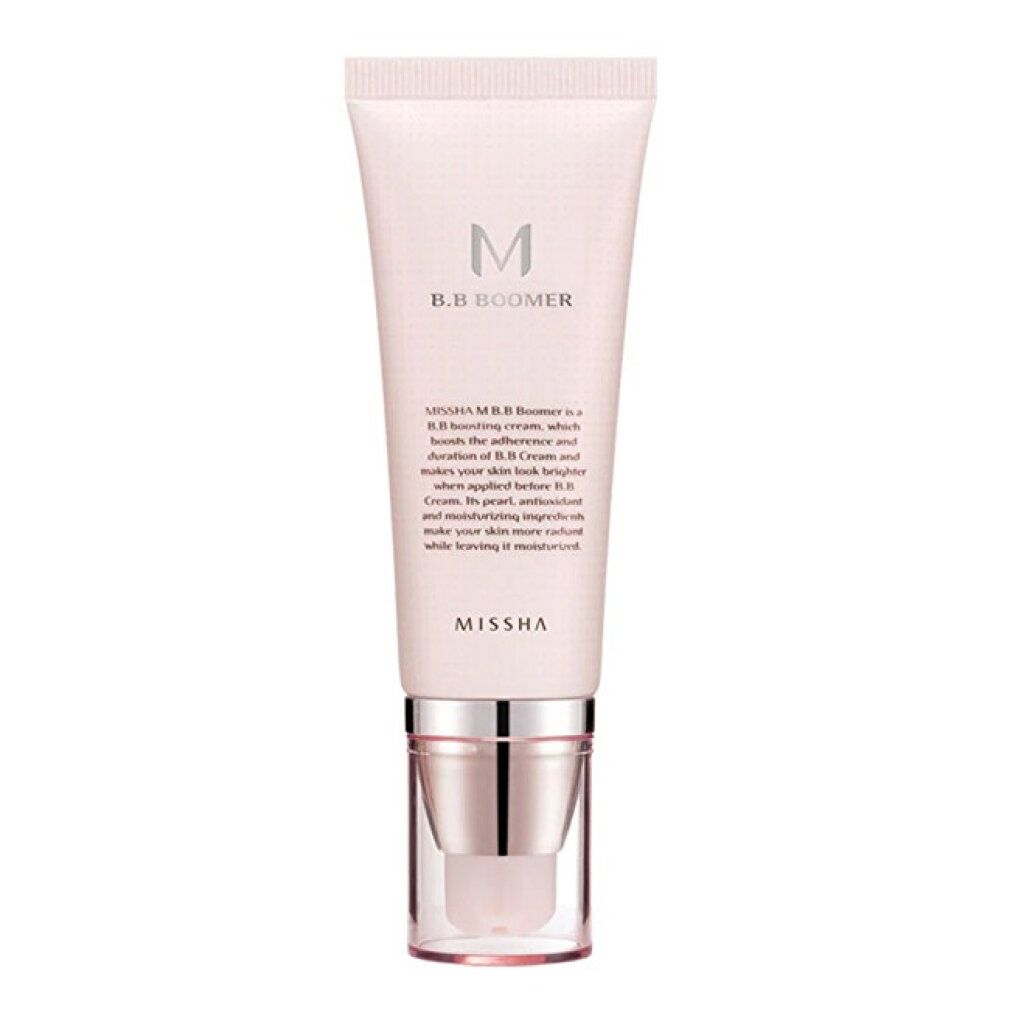 MISSHA M B.B Boomer Tube mit silbernem Applikator. Helle Rosa-Tube mit silbernem Schriftzug.