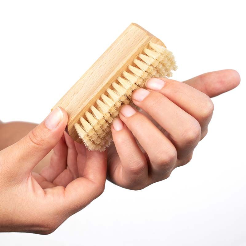 REMOS Hand- & Nagelbürste mit Naturborsten aus Buchenholz