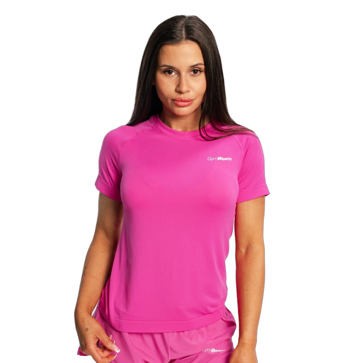GymBeam T-Shirt Damen mit regulärer Passform, Rundhalsausschnitt, Pulse X Lila 1 St