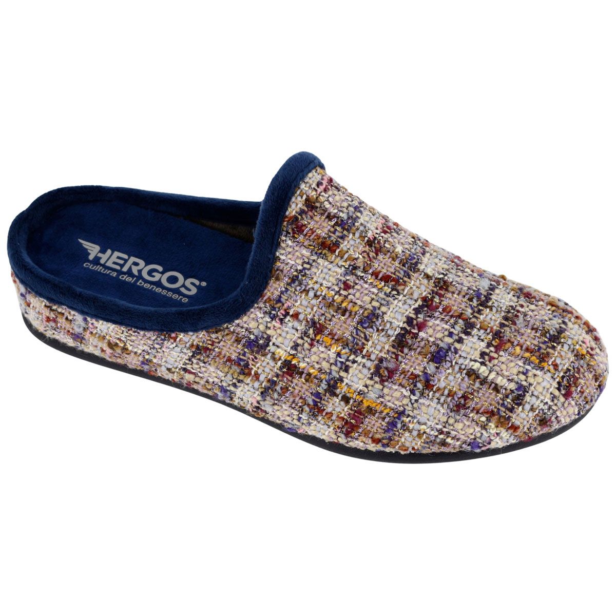 Hergos H4220 - Pantofola super comoda con plantare in memory rivestivo in velluto.