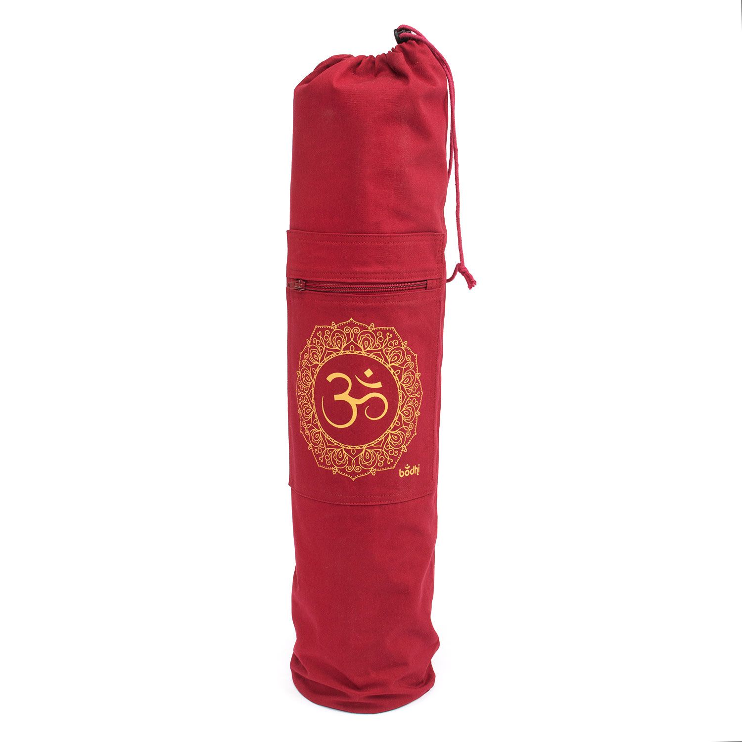 Shakti Toploader Bag "OM" bordeaux, Baumwolle