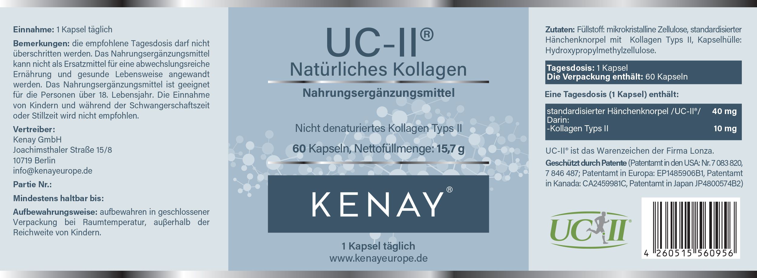 UC-II® Natürliches Kollagen II KENAY®