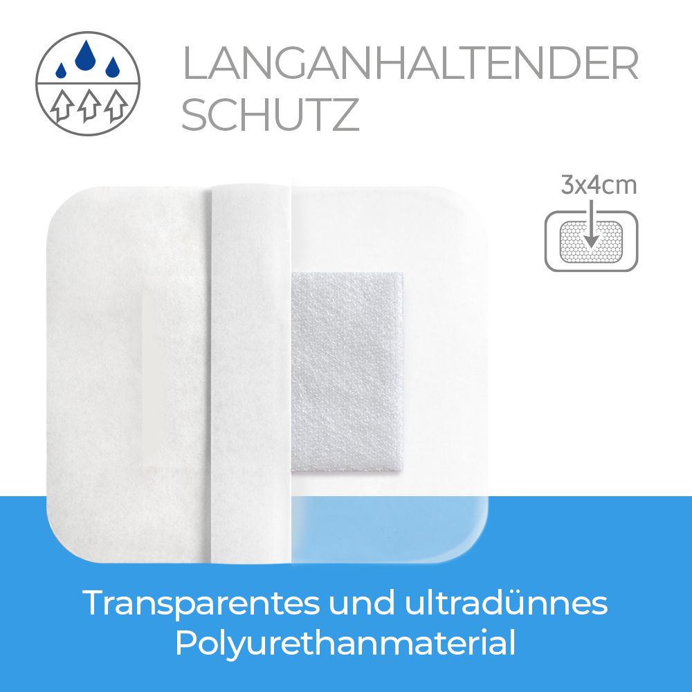 Medrull Ultra Pore WATERPROOF steriler, selbstklebender Wundverband / Wund-Pflaster 6 x7 cm