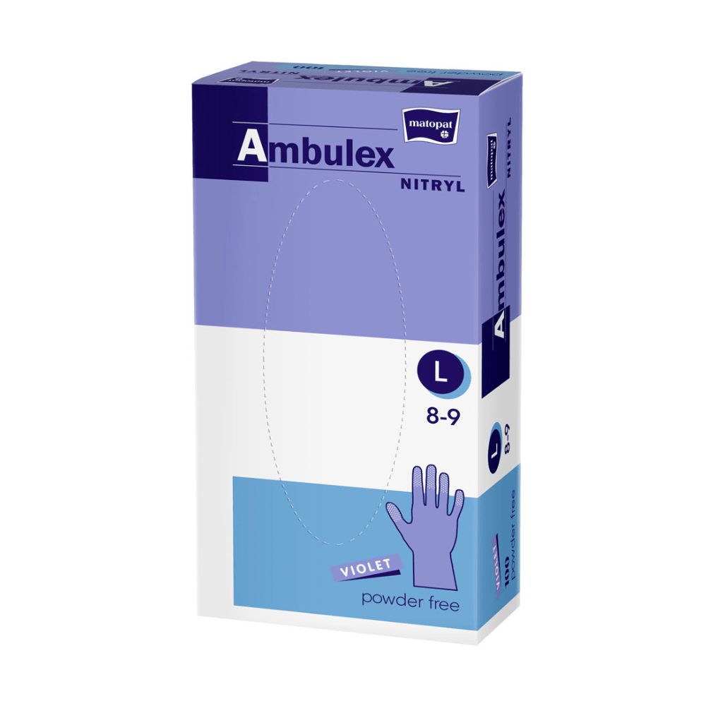 Ambulex Nitril violett 100 St Handschuhe