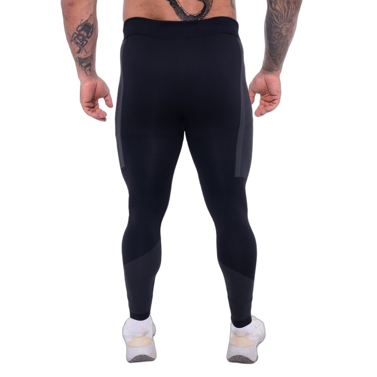 GymBeam Leggings Herren slim nahtlos Schwarz/Grau