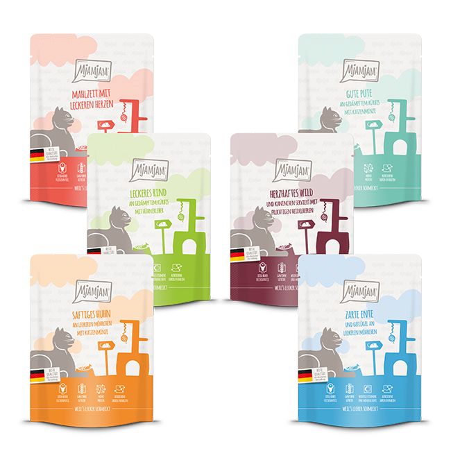 MjAMjAM - leckere Mahlzeiten Mixpaket III für deine Katze 6x300 g Futter