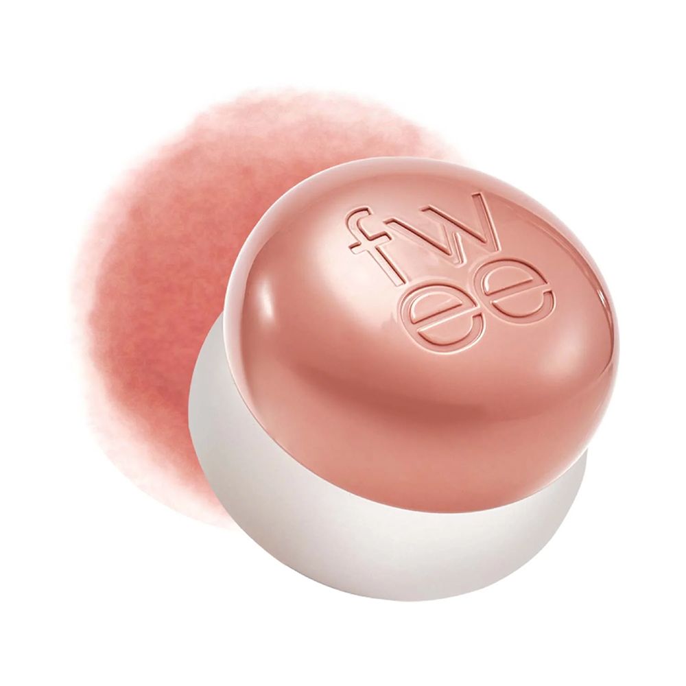 Fwee Pudertopf mit roséfarbenem Deckel und Logo, daneben ein Farbswatch.