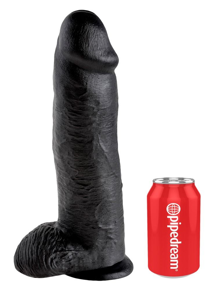 Riesendildo '12' mit Hoden“, 30,5 cm | Strap-on-kompatibel King Cock 1 St