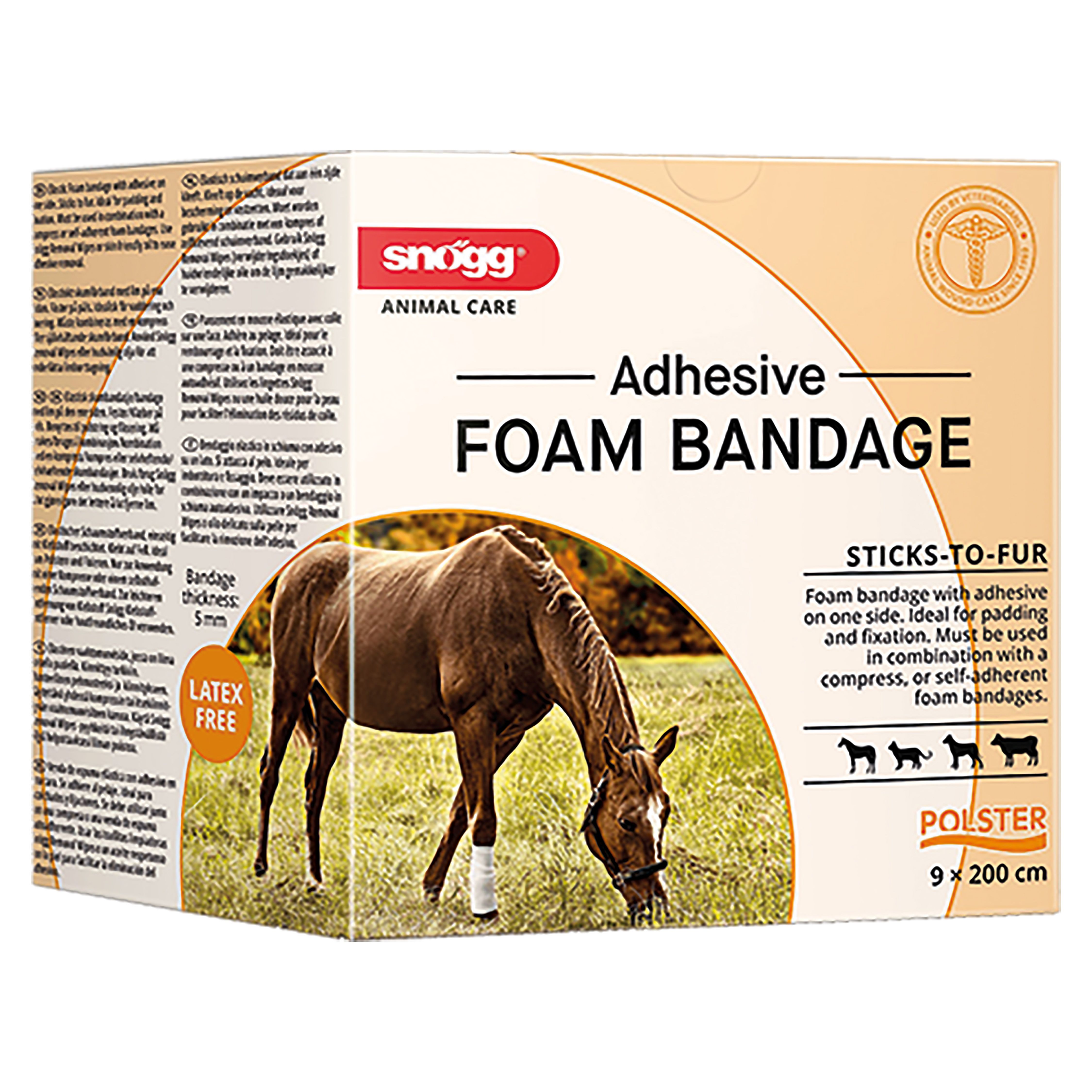 Snögg Animal Polster für Tiere - Adhesive Foam Bandage 9 cm x 2 m 1 St