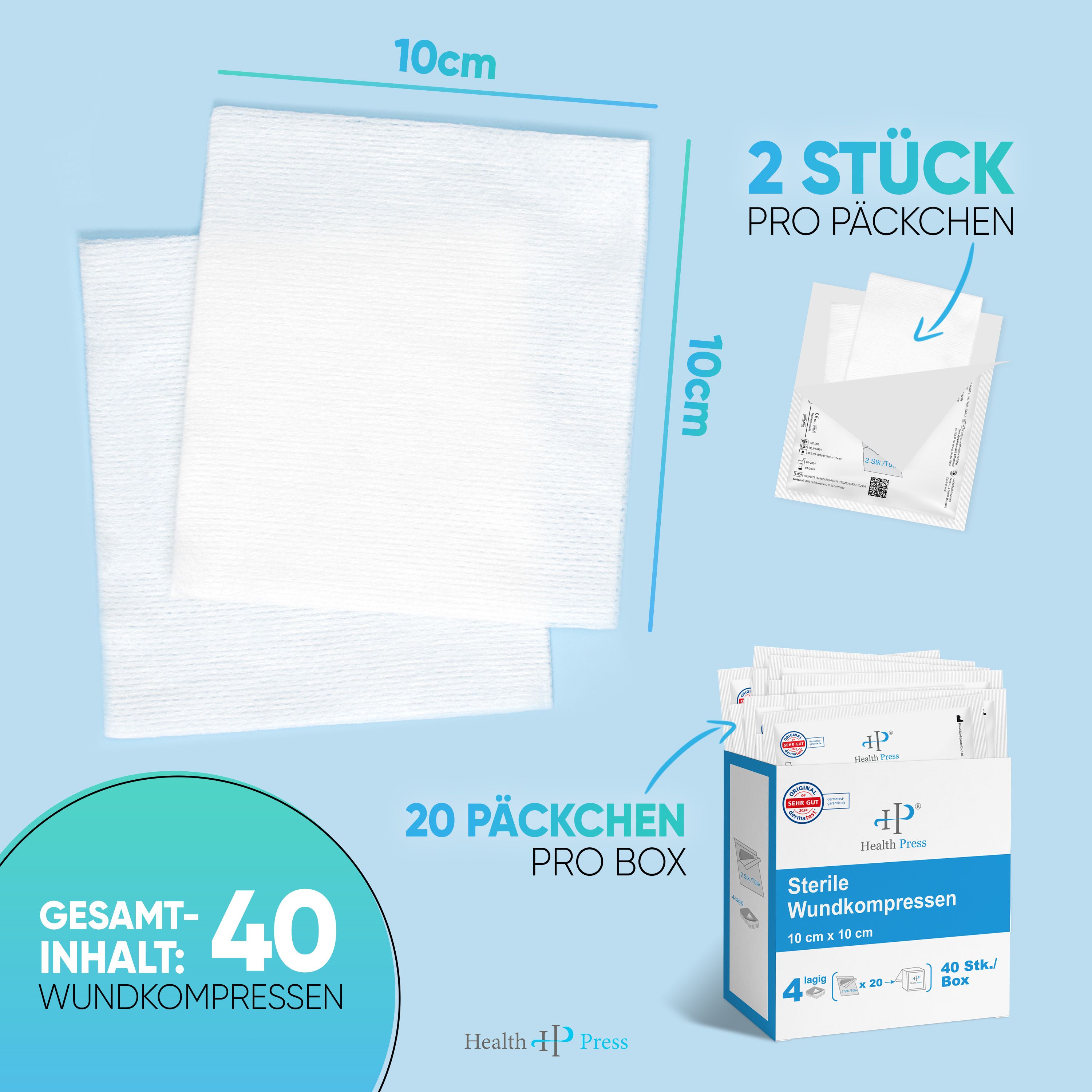 Health Press® Sterile Wundkompressen