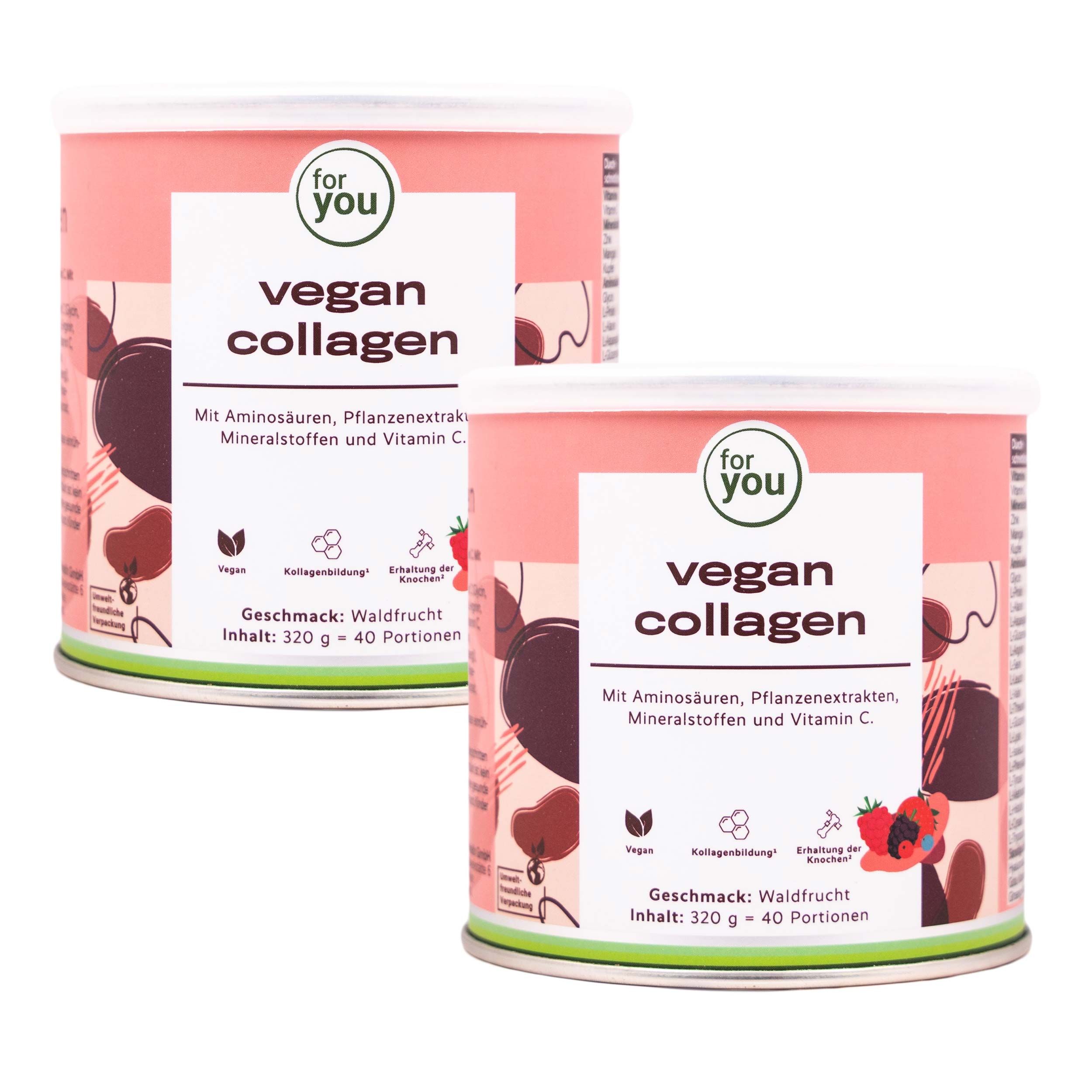 for you Vegan Collagen - Waldfrucht Doppelpack 640 g Pulver