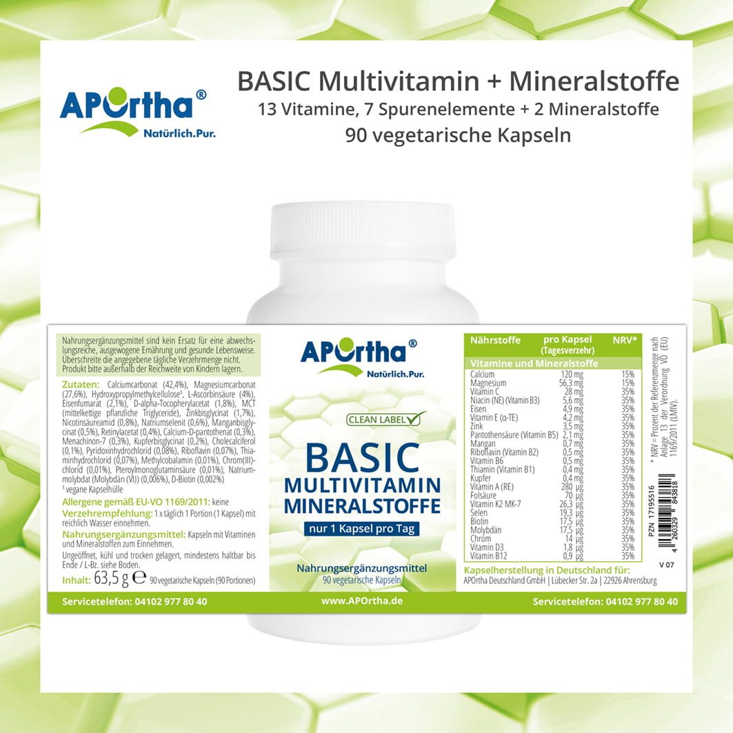 APOrtha® BASIC Multivitamin + Mineralstoffe Kapseln