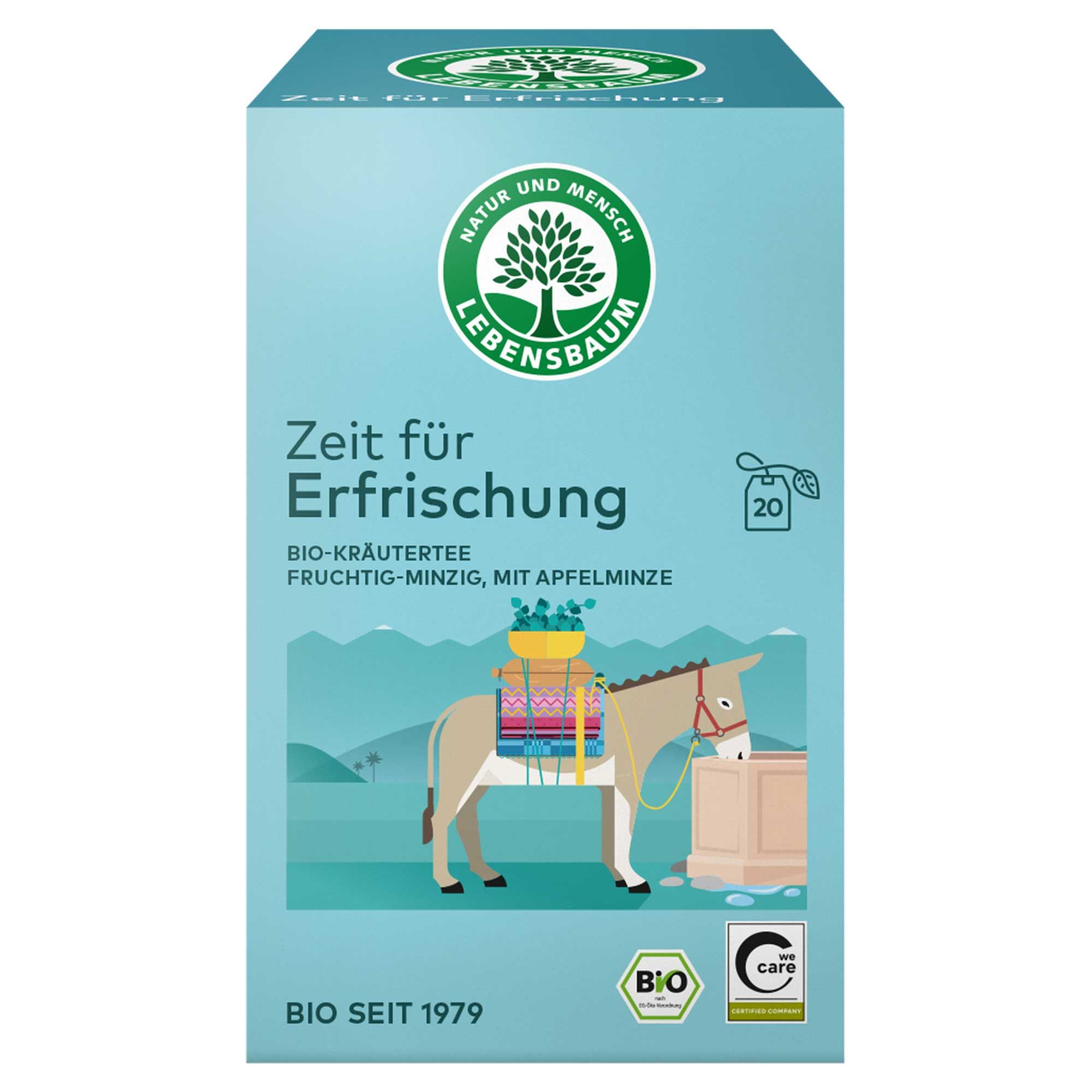 Bio Kräutertee Zeit für Erfrischung Fruchtige Minze mit Apfelminze 30 g Tee