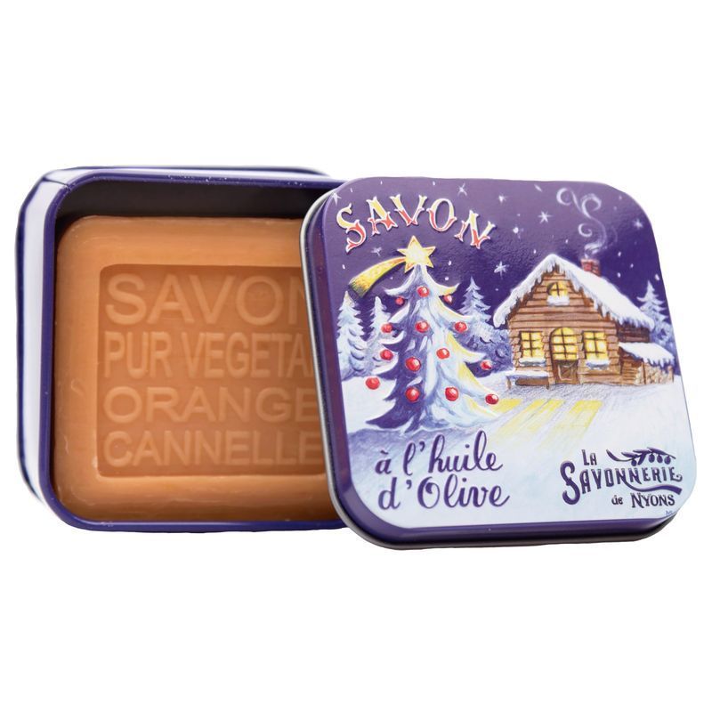 La Savonnerie de Nyons - Metallbox mit Seife Weihnachtshütte 155 g