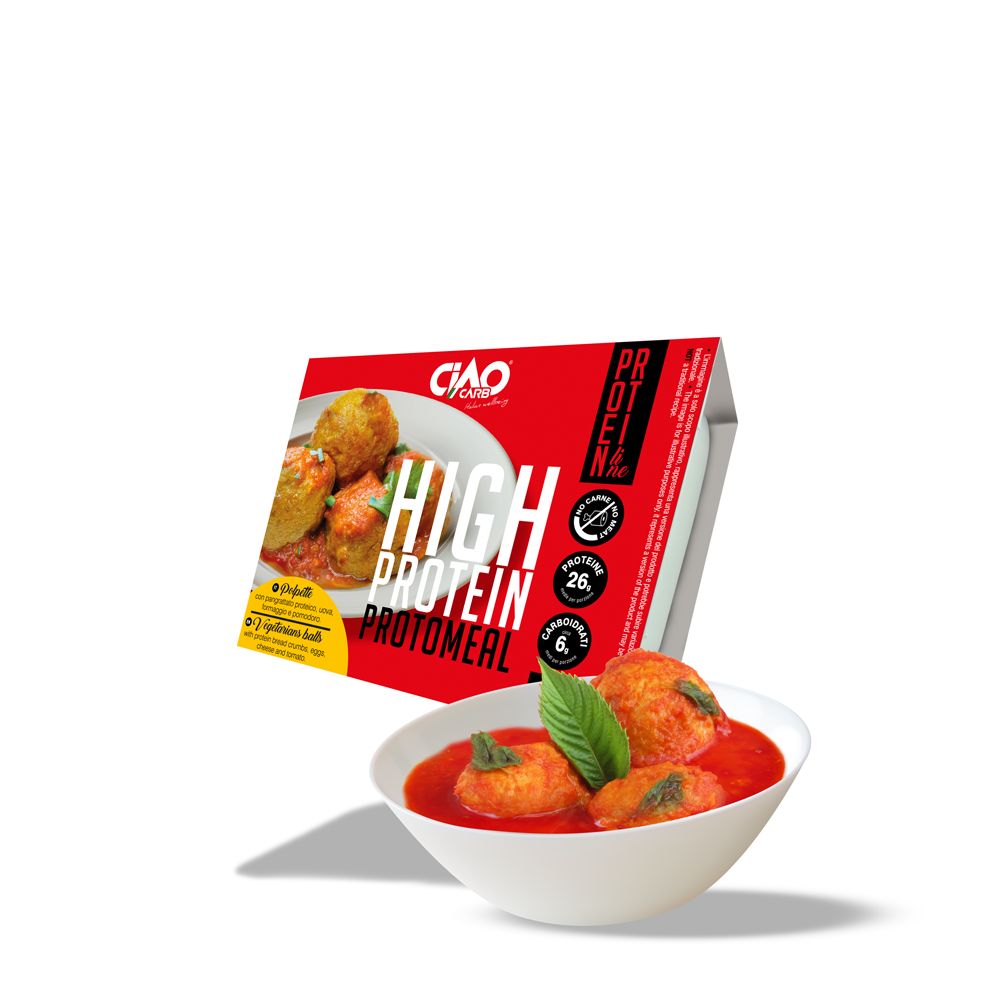 CIAOCARB Protomeal Polpette Con Pangrattato Proteico Uova Formaggio E Pomodoro