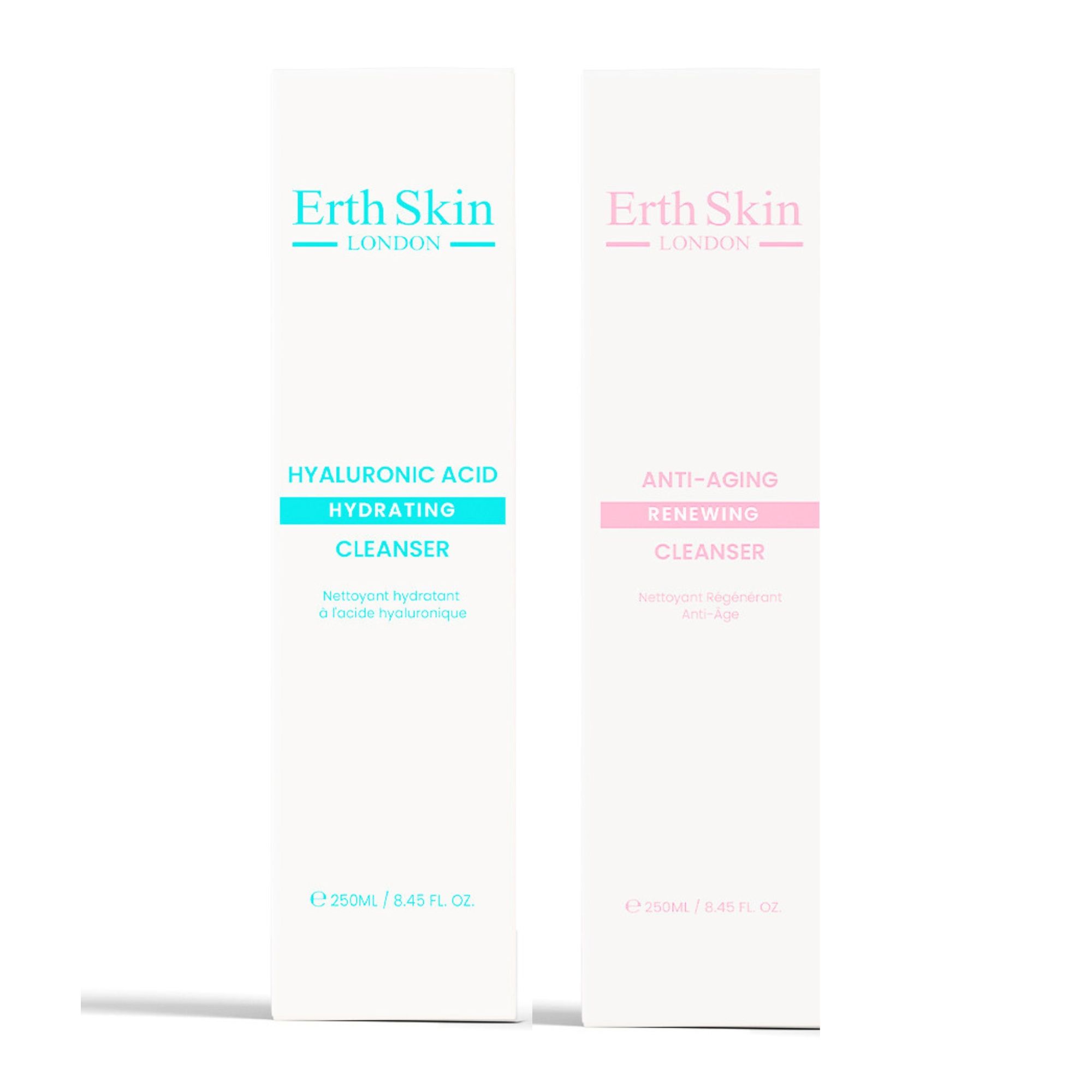 ErthSkin London Anti-Aging erneuernder Reiniger + Hyaluronsäure feuchtigkeitsspendender Reiniger