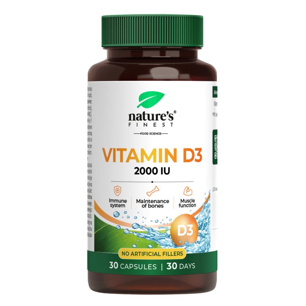 Nature's Finest Vitamina D3 2000 UI – 50 µg di Vitamina D3