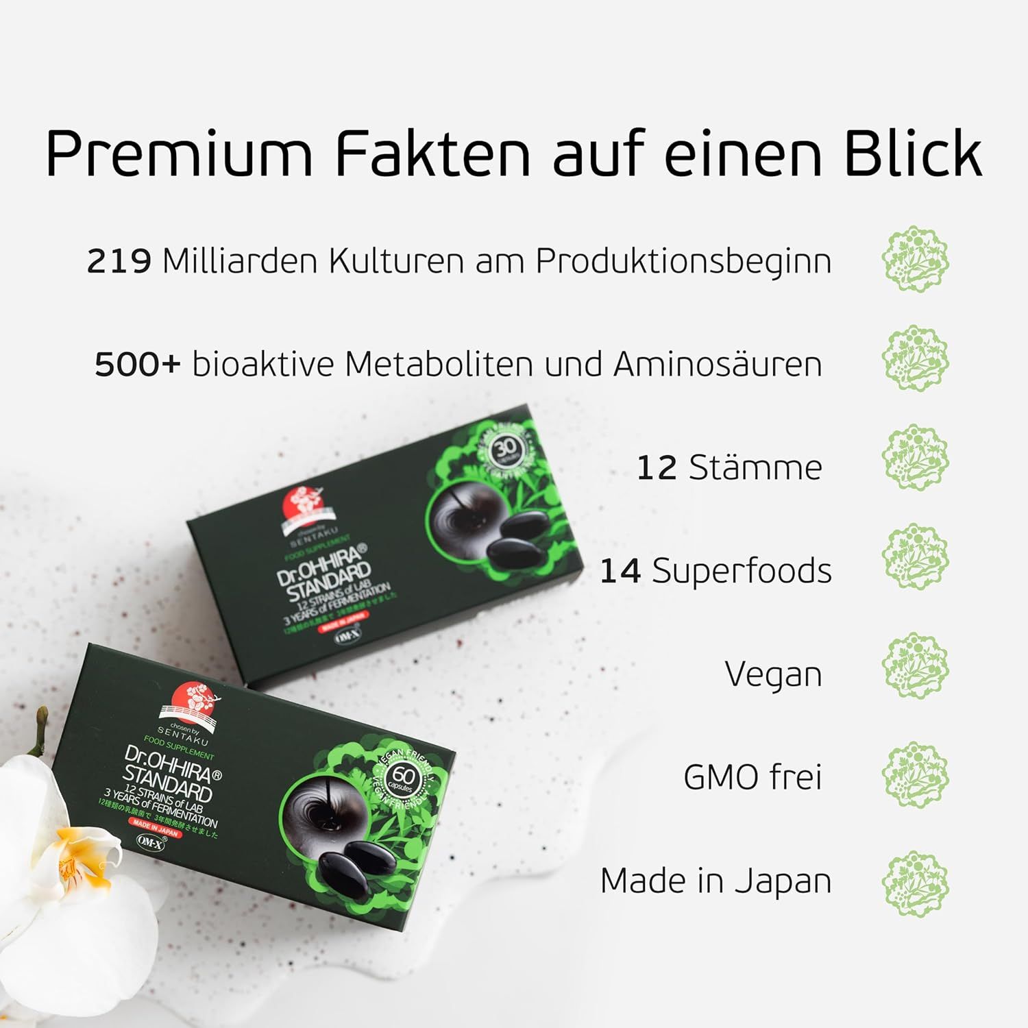 Dr. OHHIRA Probiotika mit 12 Stämmen, 3-Jahres-Fermentation