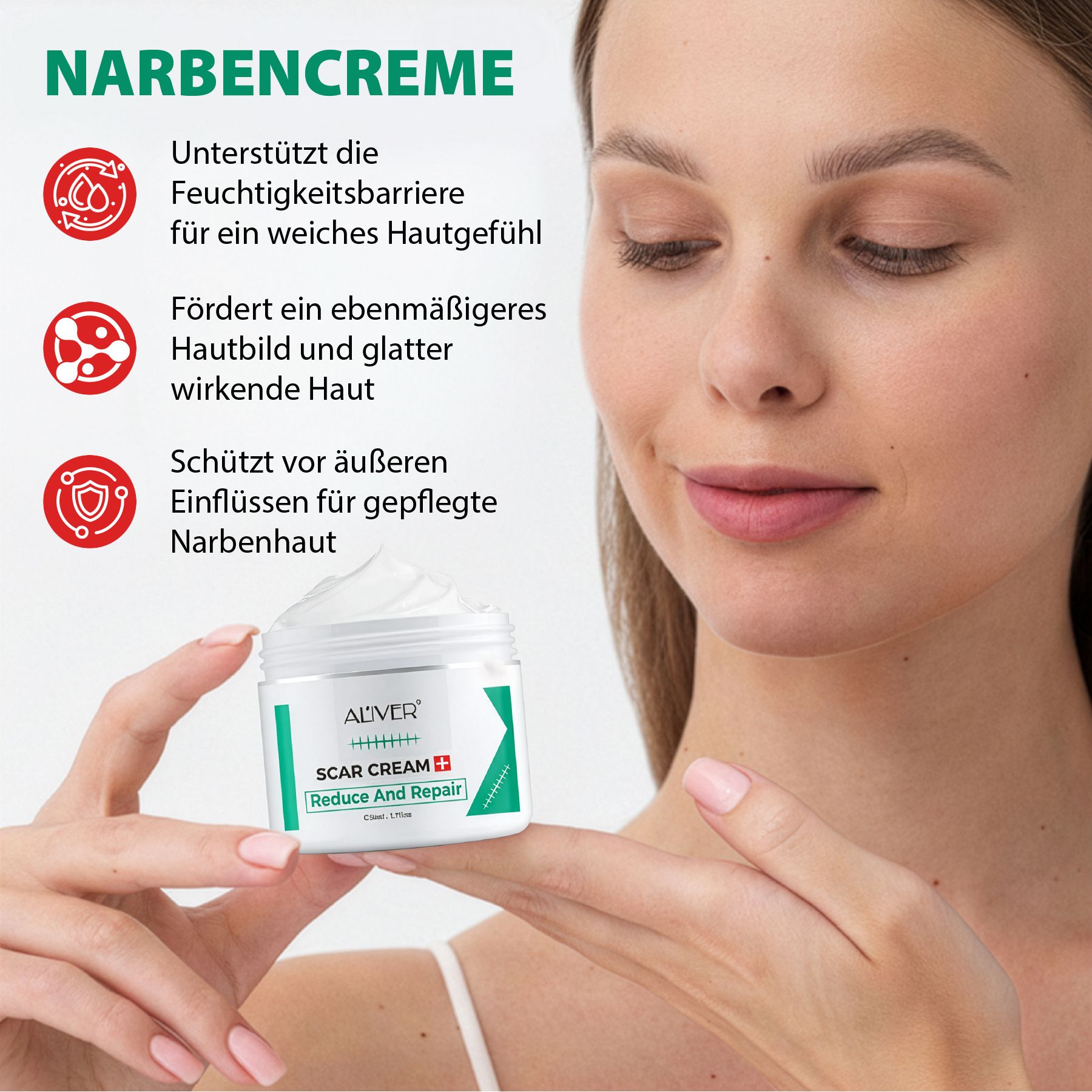 ALIVER Narbencreme Narbenreduktion für die Hautpflege