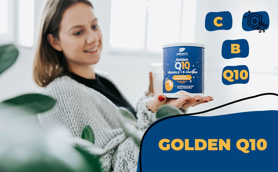 Nature's Finest Golden Q10 mit Vitamin C und B-Komplex 3x150 g Pulver