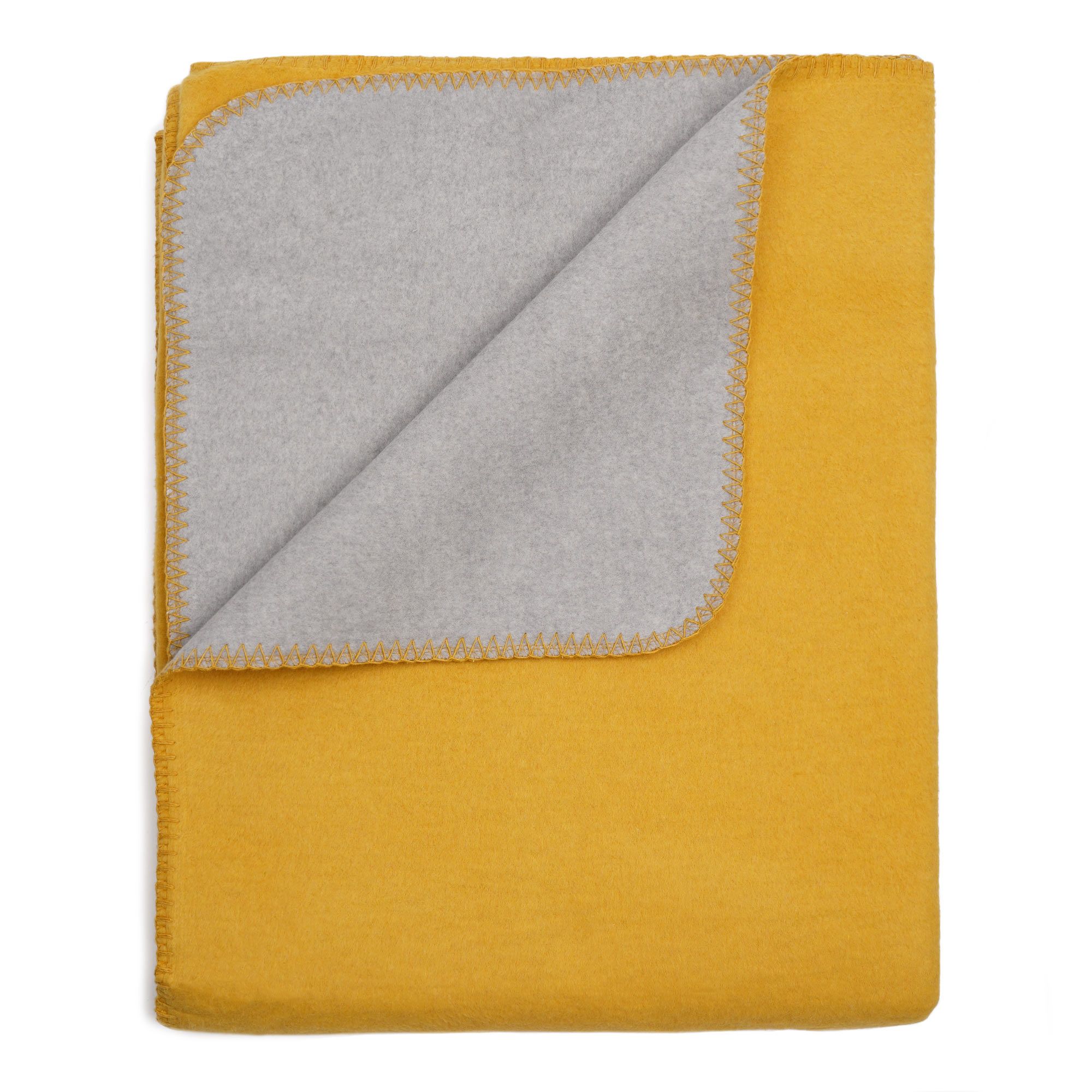 yogabox Yogadecke / Meditationsdecke zweifarbig - 200 x 150 x 1,0 cm - honeygold / grau melange