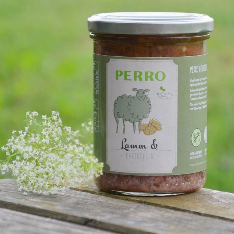PERRO Geniesser Glas Katze SET Lamm & Karotte