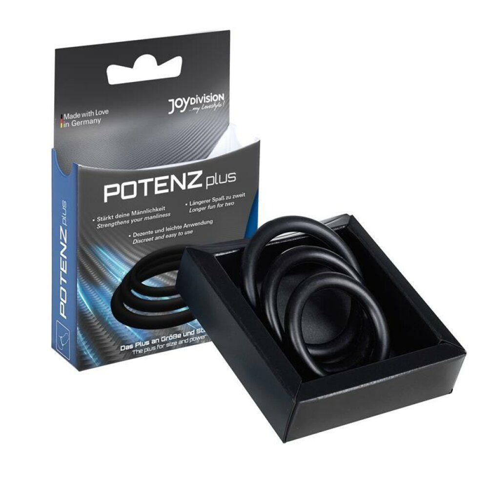 JOYDIVISION POTENZ plus Penisring black 3er Set
