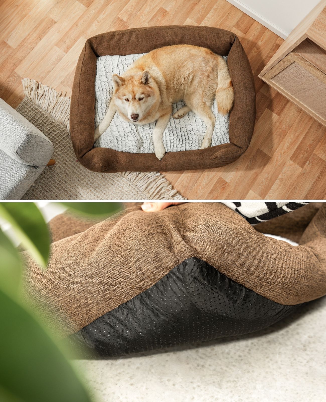 lionto Hundebett mit Wendekissen
