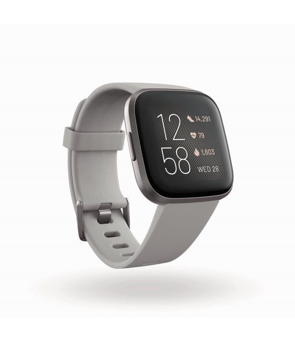 Pulsuhr / Tracker fitbit - Smartwatch - Versa 2 (NFC) - Stone-Mist Grey - FB507GYSR