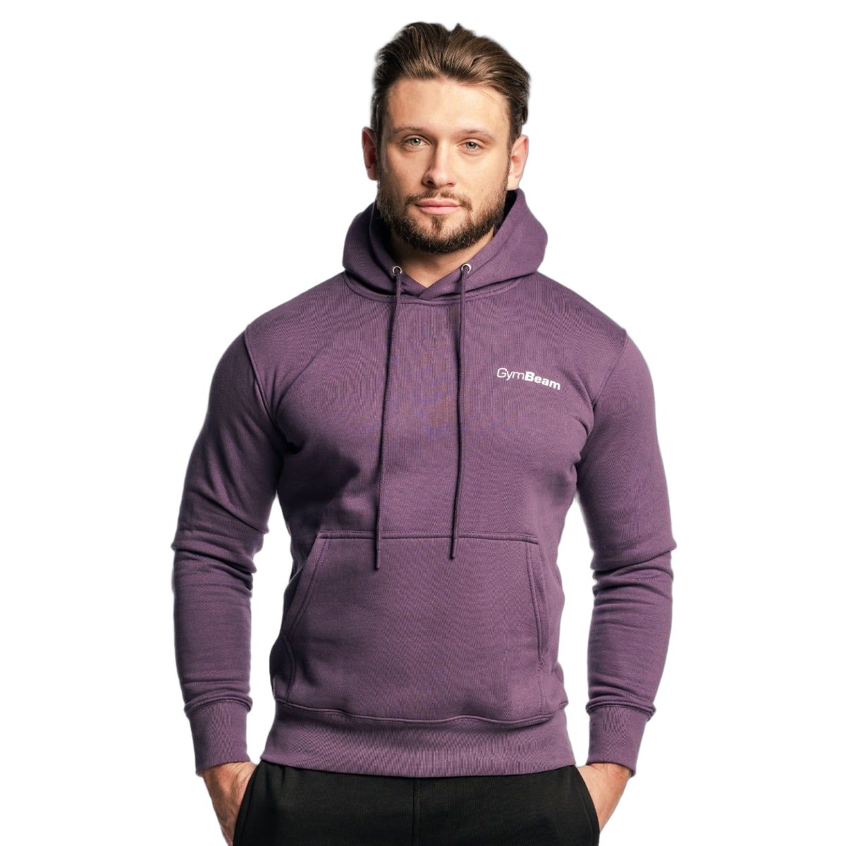 GymBeam Hoodie Herren regular mit Kapuze und Kängurutasche in Obsidian 1 St