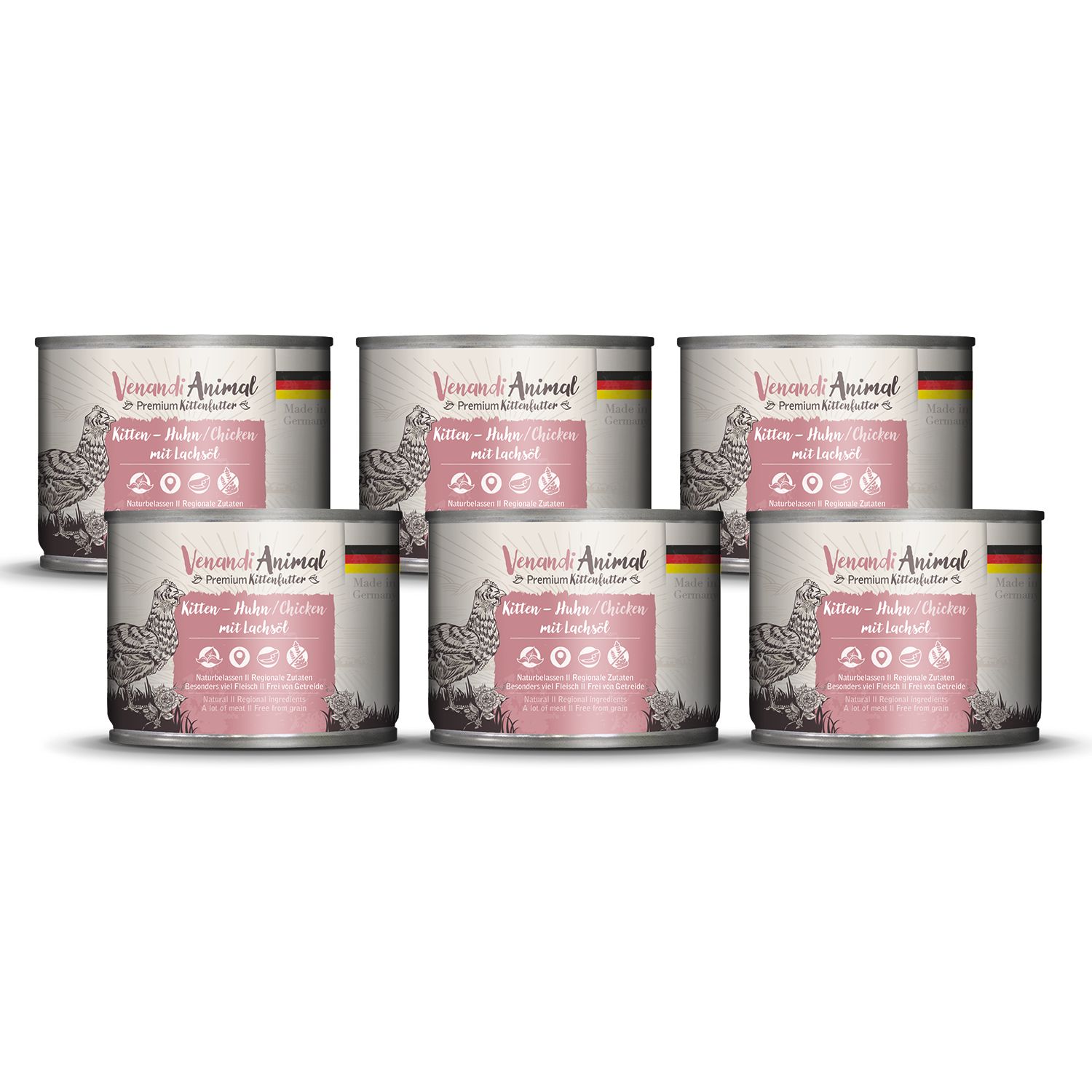 Venandi Animal - Kitten - Huhn mit Lachsöl