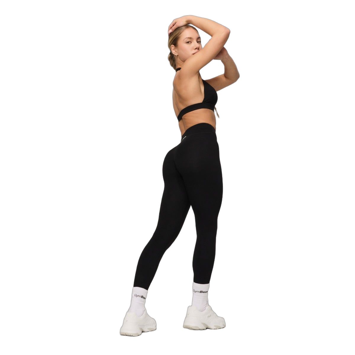 GymBeam Leggings Damen hohe Taille ohne Taschen Black